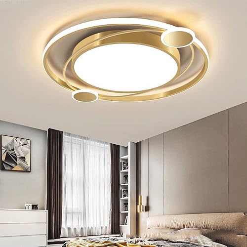 Miniatura 2 de TTKDD Creative Round Shape Dimmable 3-Color LED Ultra-Thin Ceiling Light Fixture,Flush Mount 36W Modern Minimalist Ceiling Lamp for Girls Kids Room