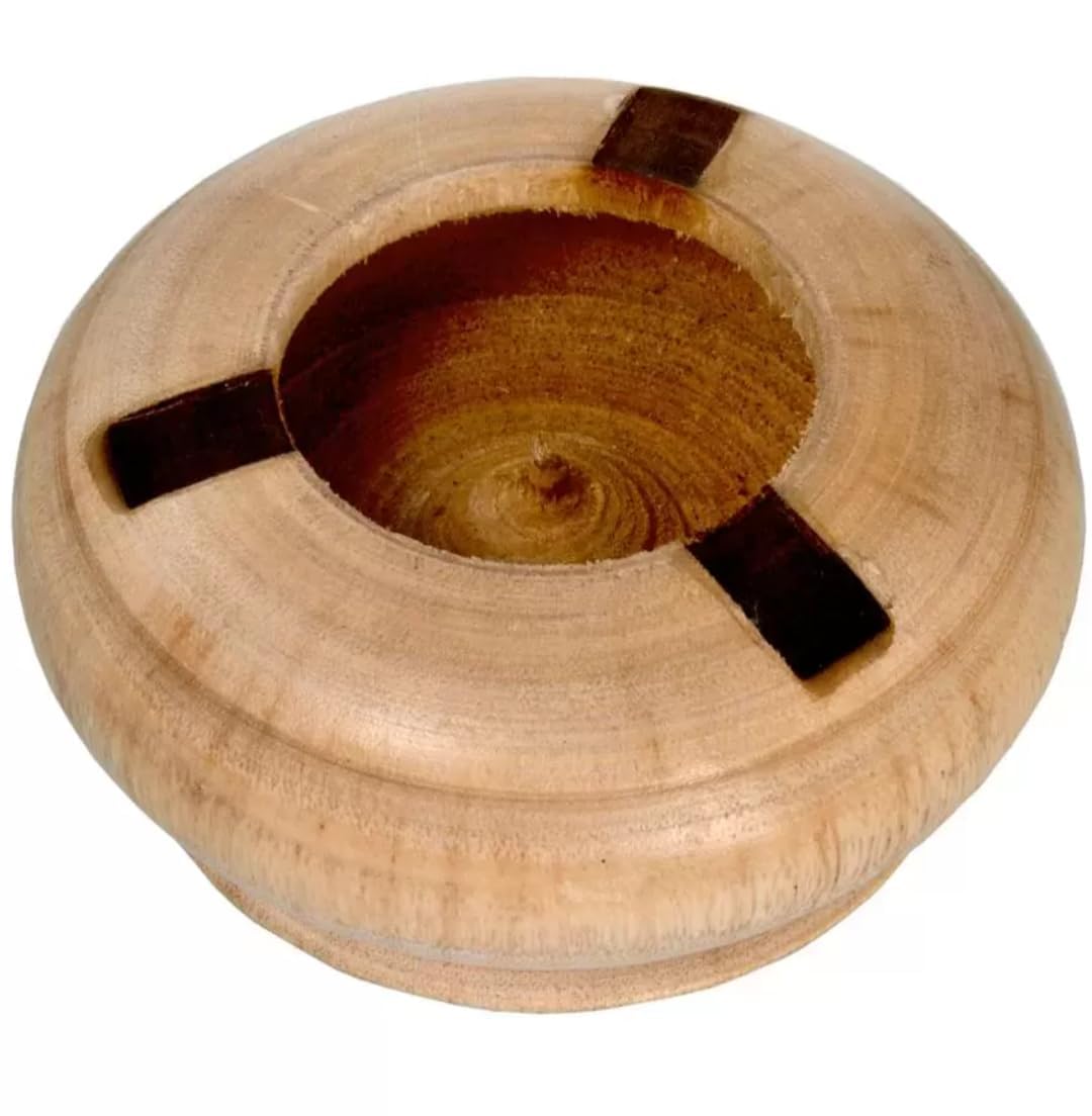 Lookat Wooden Handmade Round Ashtray | for Cigar Cigarette Ash Holder Box Cases | Suitable for Home, Office, Bar, Restaurant and Guest House | Shape Height-5.5 cm and Width- 9.5 cm pack of 1-image-40