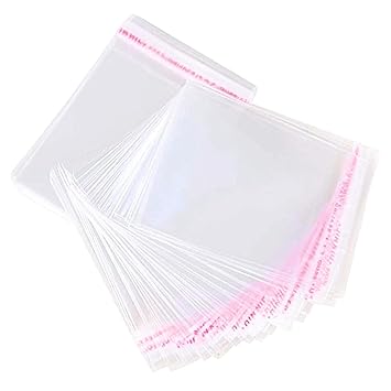 SG ENTERPRISES Plastic Polythene Size (3 - 4) Clear Bags Small Size Pouches Transparent Self Adhesive BOPP Bags For Jewellery Packing Pack Of 250 Pieces