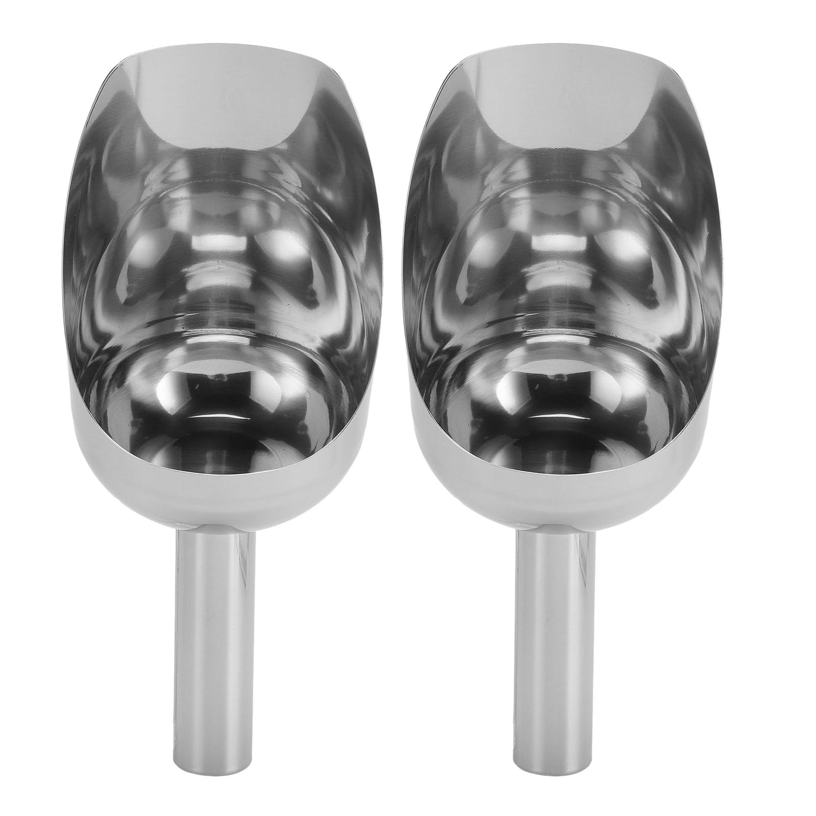 Cuillère à glace en acier inoxydable de grande capacité, cuillère à riz semi-circulaire polie pour fête en plein air à la maison