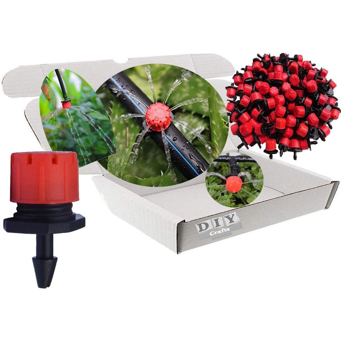 DIY Crafts Micro Drip Irrigation Kit Adjustable Nozzle Automatic Watering Kits,Garden Micro Irrigation Drip System,Plant Watering System for Patio,Greenhouse,Lawn (11 Pots, Ready to Fit Kit) 4