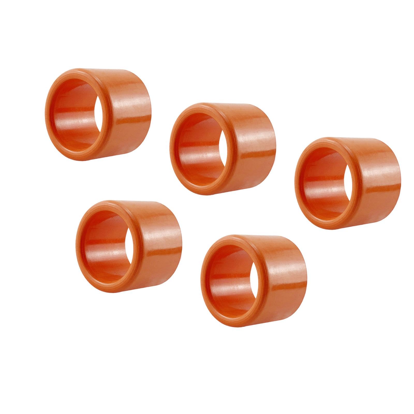 YIJU 5Pcs Fishing Rod Holder Tube Insert Protector Accessories Replace Part 1.5mm Wall Boat Portable Pole Rack Insert Protector , Orange