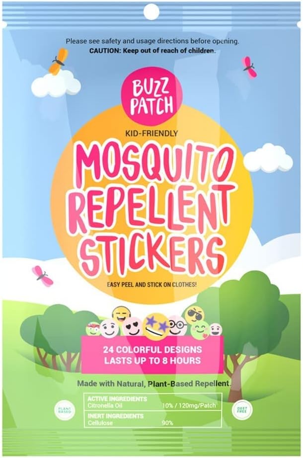 Natural Patch Buzz Patch Mosquito Repellent Stickers 30Pieces Pack