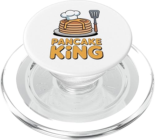 Miniatura 7 de Pancake King Funny Breakfast Lover Chef Cooking Men Women PopSockets PopWallet for MagSafe