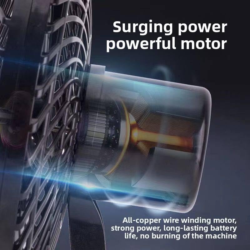 Image of SAJANI Portable Rechargeable High-Power Adjustable Electric Fan, 21V Lithium Battery-Powered Fan, Portable Table Fan For Home, Office, Travel, Picnic, Outdoor (Pack Of 1) (Fan)