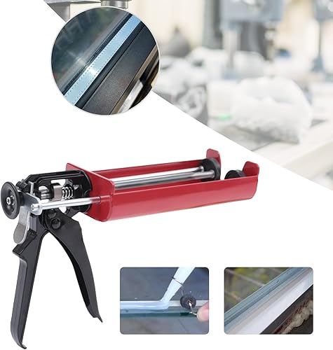 Miniatura 6 de XUANIIIL Pistola epoxi doble de 13.5 fl oz13.5 fl oz (relación de mezcla 11), pistola profesional de calafateo de doble cartucho, aplicador de doble