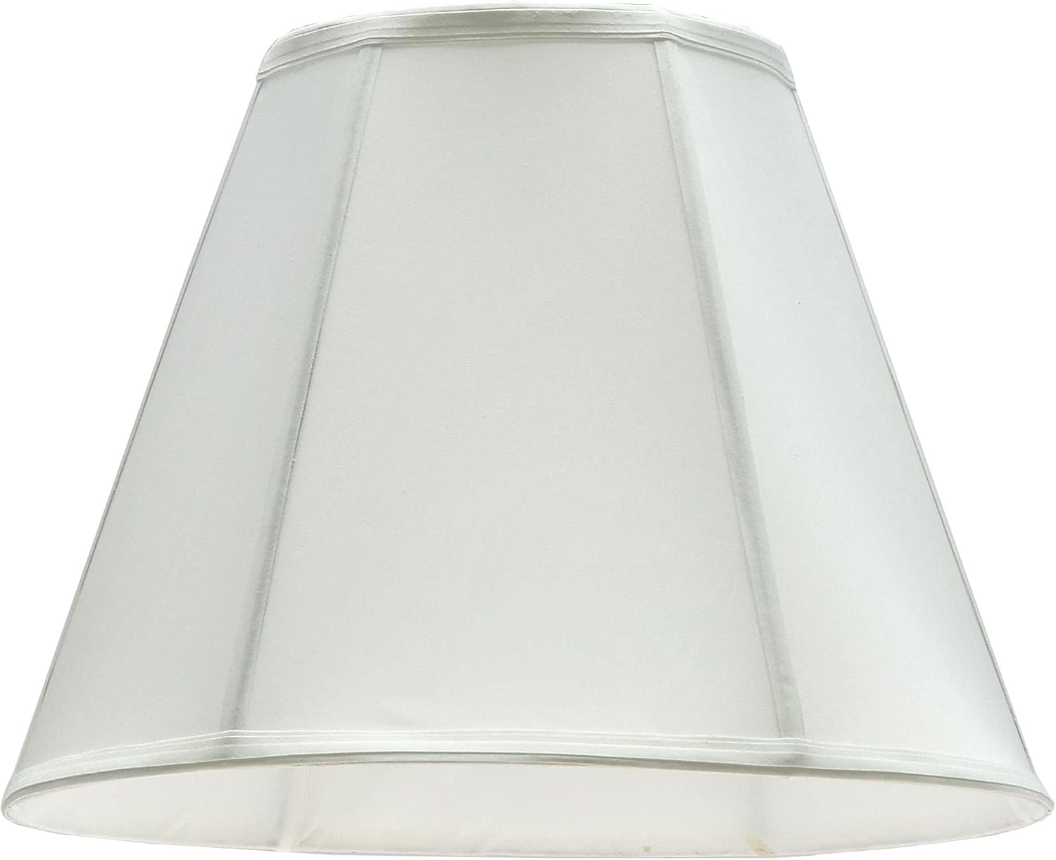 Aspen Creative 35003B, Transitional Hexagon Bell Shape Spider Construction Lamp Shade in Off White, 14" wide (7" x 14" x 11")