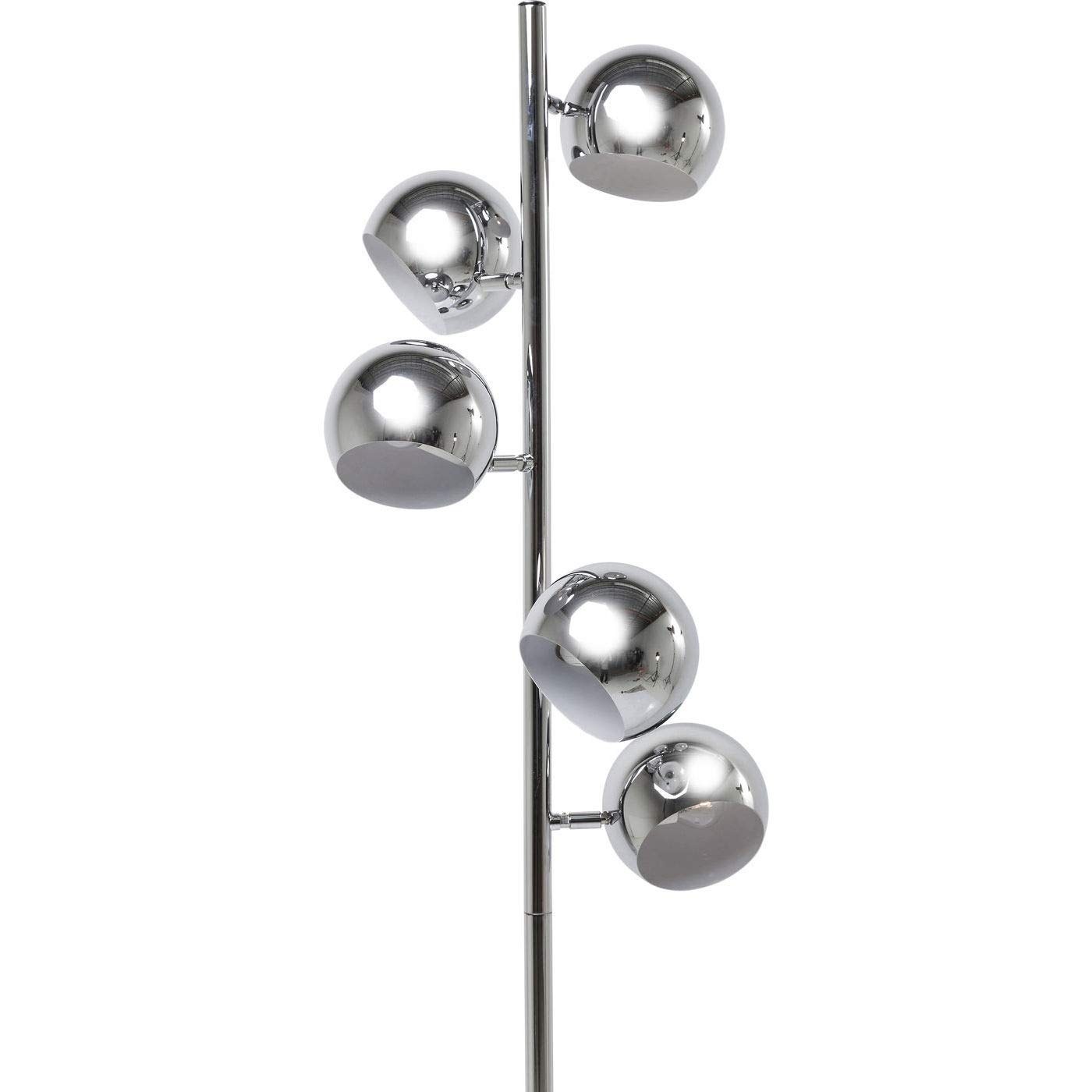 Kare Design Stehleuchte Calotta, Chrom, 151x40x26 cm, Leselampe, Satndleuchte, Leuchtmittel nicht inklusive, Wohnzimmer