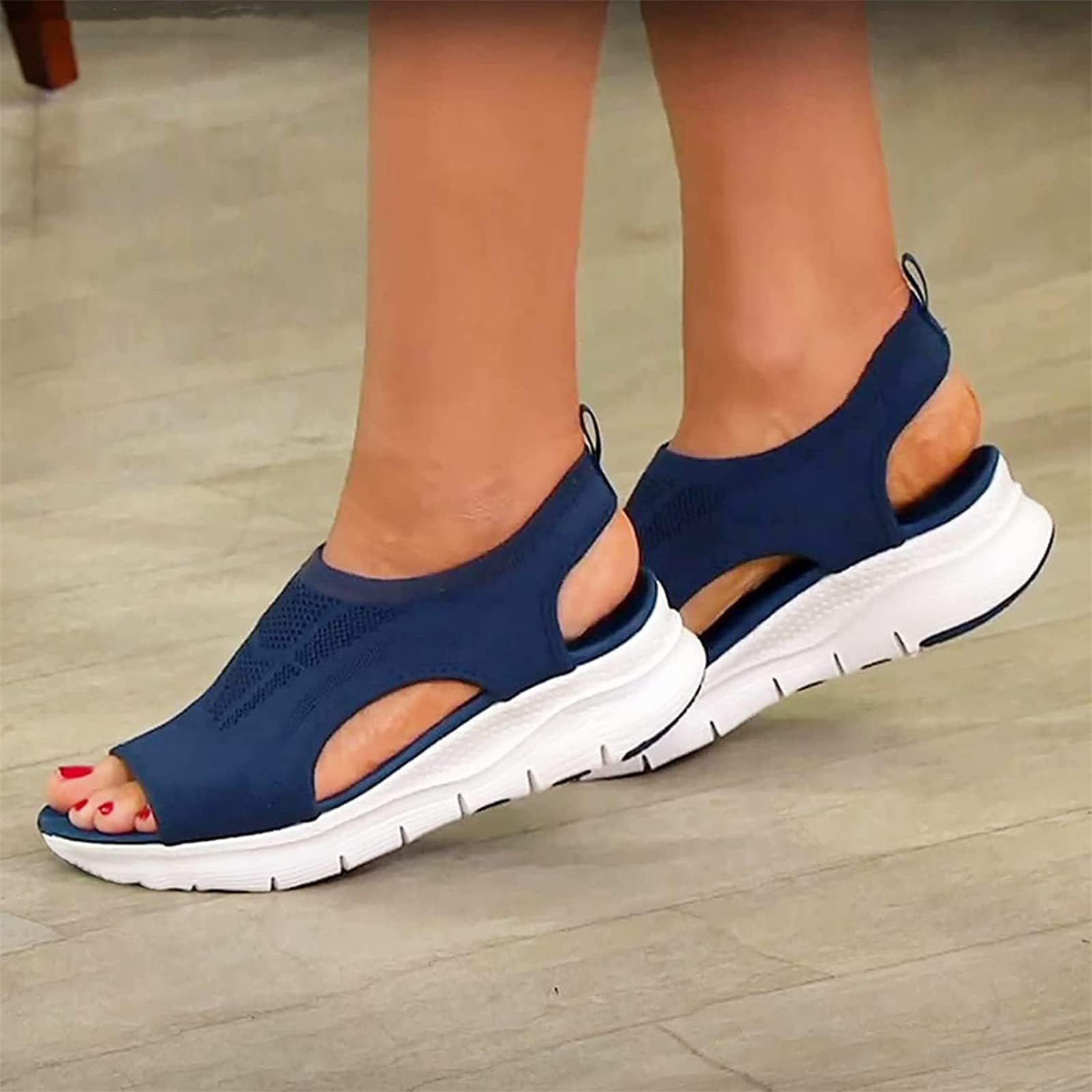 Wedges Schoenen Voor Dames Sandalen Met Enkel Elastische Wedges Schoenen Voor Dames Sandalen Met Enkel Elastische