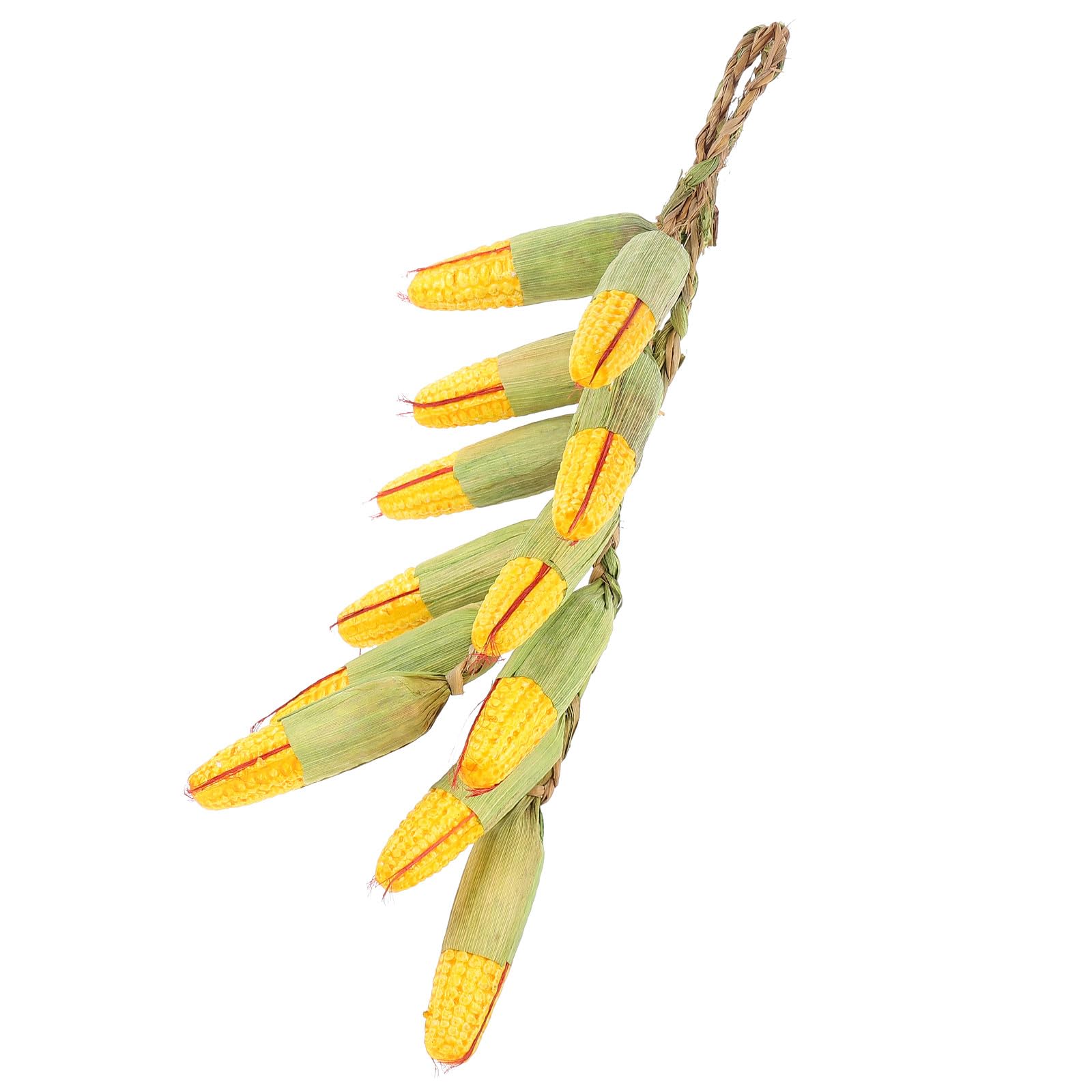 Mazorca de maíz falsa verde (2 uds) colgar en pared, hortalizas artificiales de decoración rústica