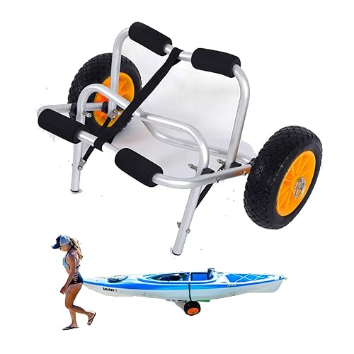 Kayak Trailer Universal Water Sport Trolley for Carrying Kayaks, Canoes,