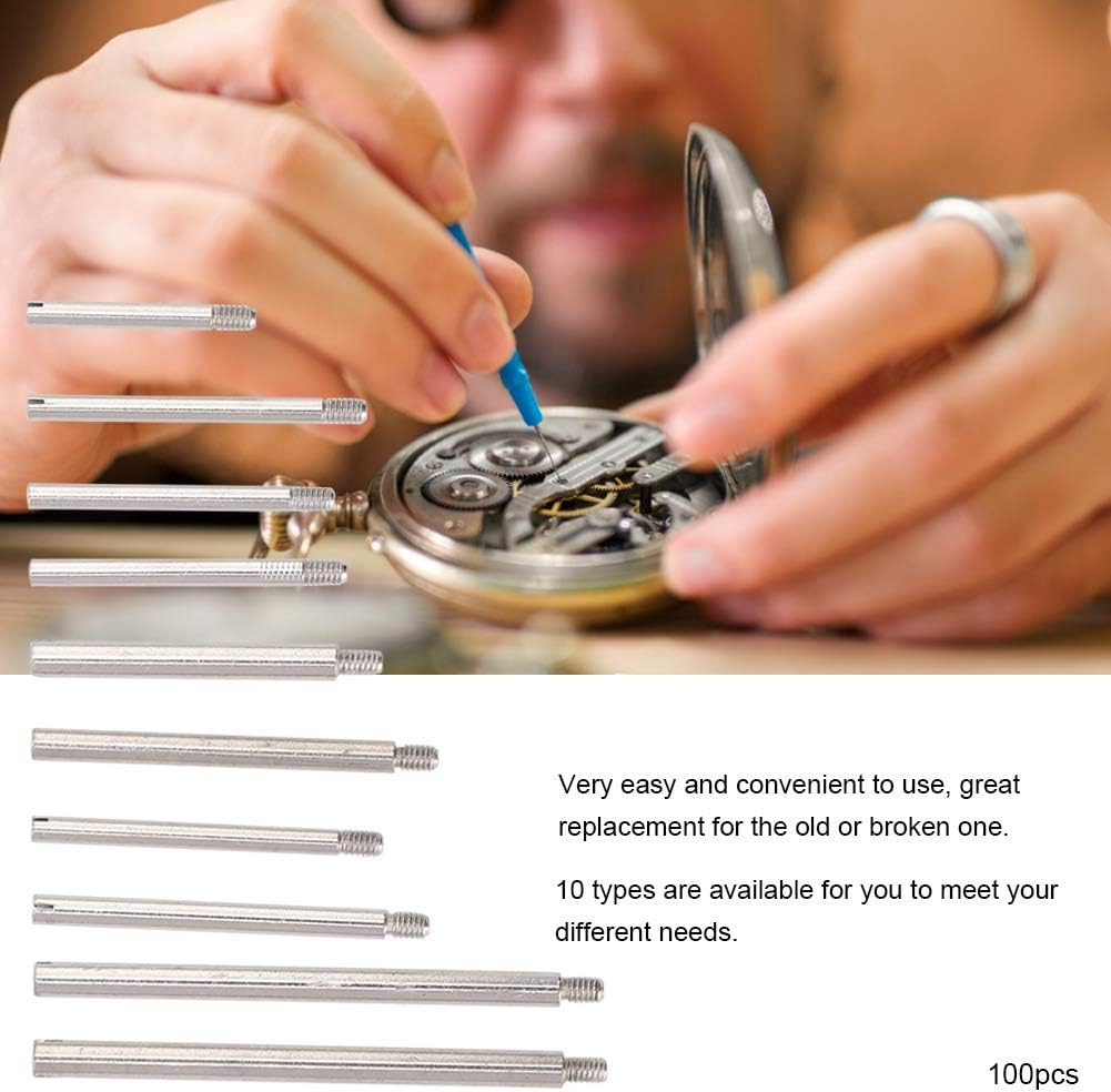 Watch Band Pins, 10 Sizes Metal Watch Band Link Pins Replacement Kit Watch Spring Bar Tool Professional Watch Repair Tools with Storage Box for Watchmakers and Repairers