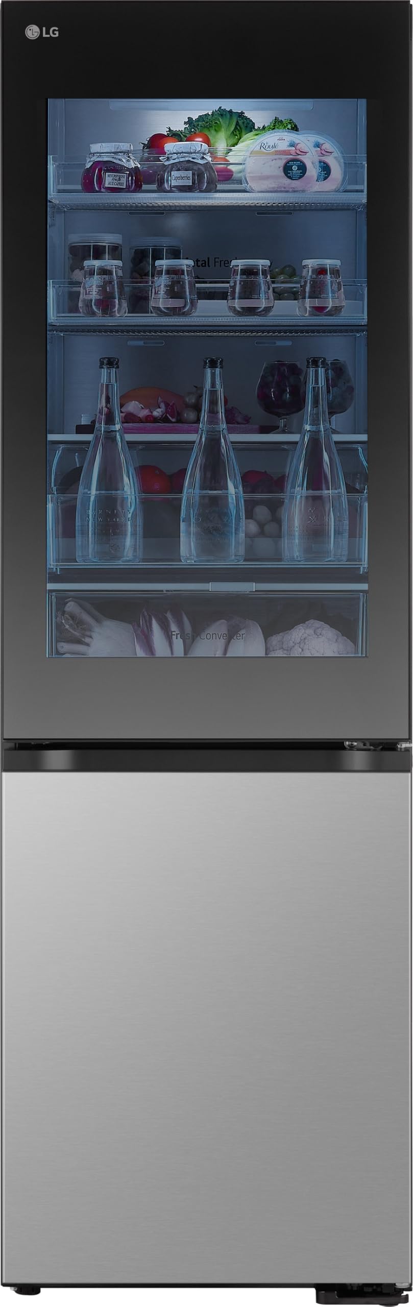 LG GBG5160CPY Kühl-/Gefrierkombination (349 L, Energieklasse C) mit InstaView, Smart Inverter Compressor, DoorCooling+, Food Cover, Silber