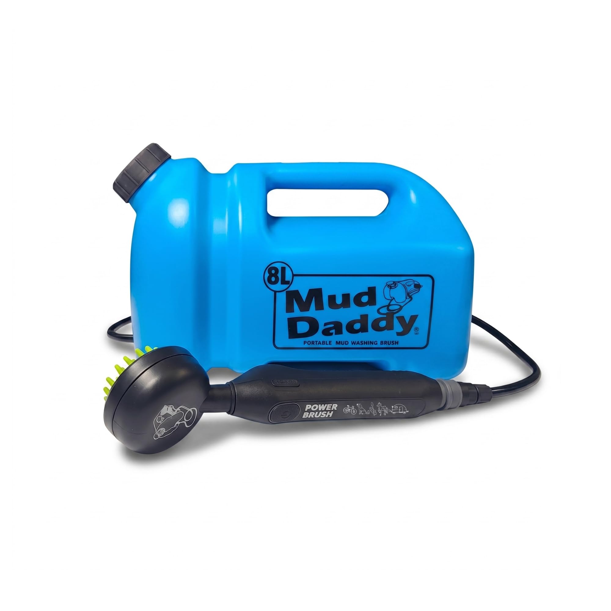 Mud Daddy POWER Battery Operated Dog Shower/Dog Washer 8L Blue | Quiet, Gentle, Portable Dog Cleaner for Muddy Paws & Daily Washes | One-Button Wash for Muddy Paws, Puppies & Winter Walks