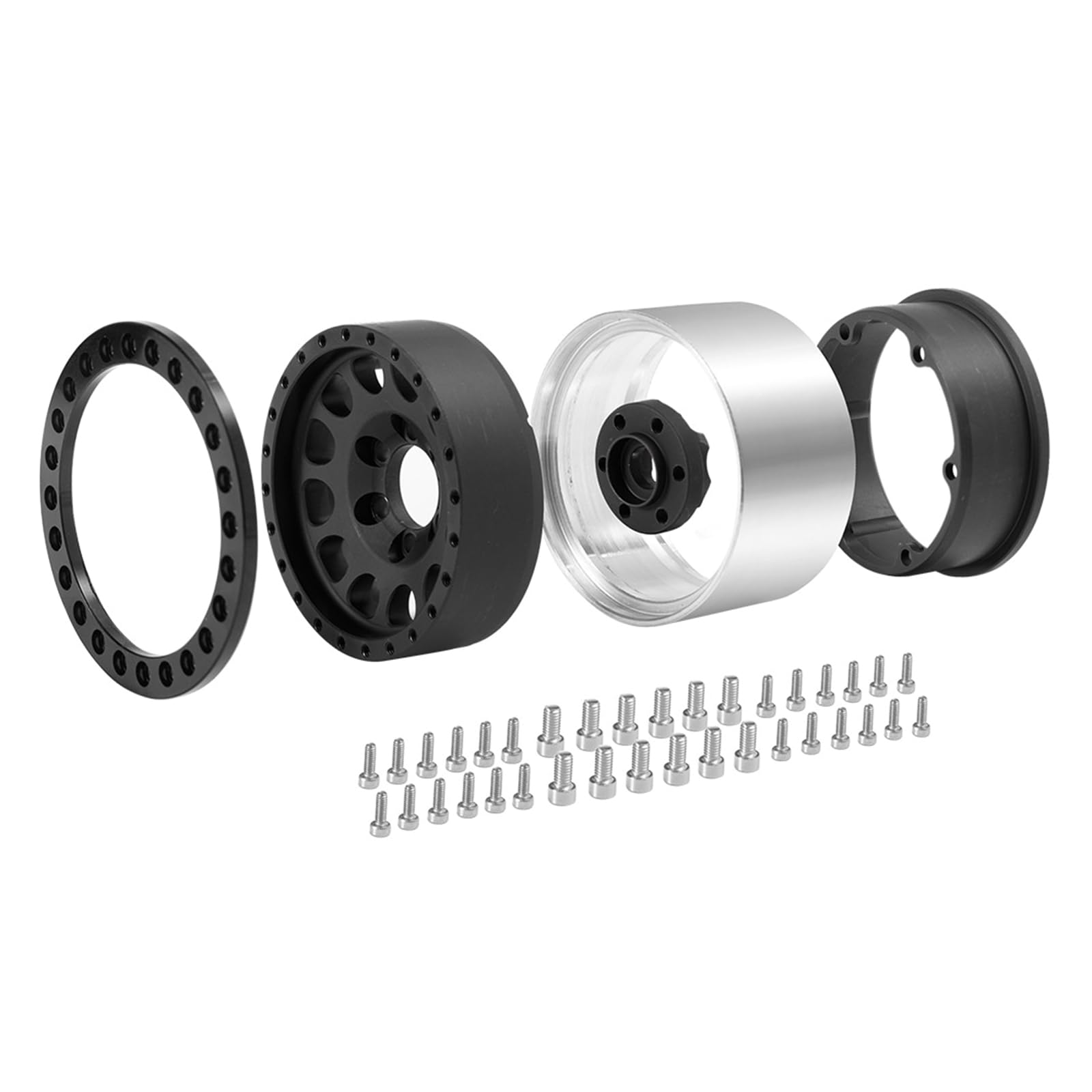 Jantes de roue Beadlock polyvalentes robustes profondes, décalages négatifs pour voiture sur chenilles 1/10, pratique en alliage d'aluminium