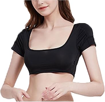 Fake Shoulders Padded Tops to Improve Slippery, Narrow, Collapsed Shoulders,Black-Medium