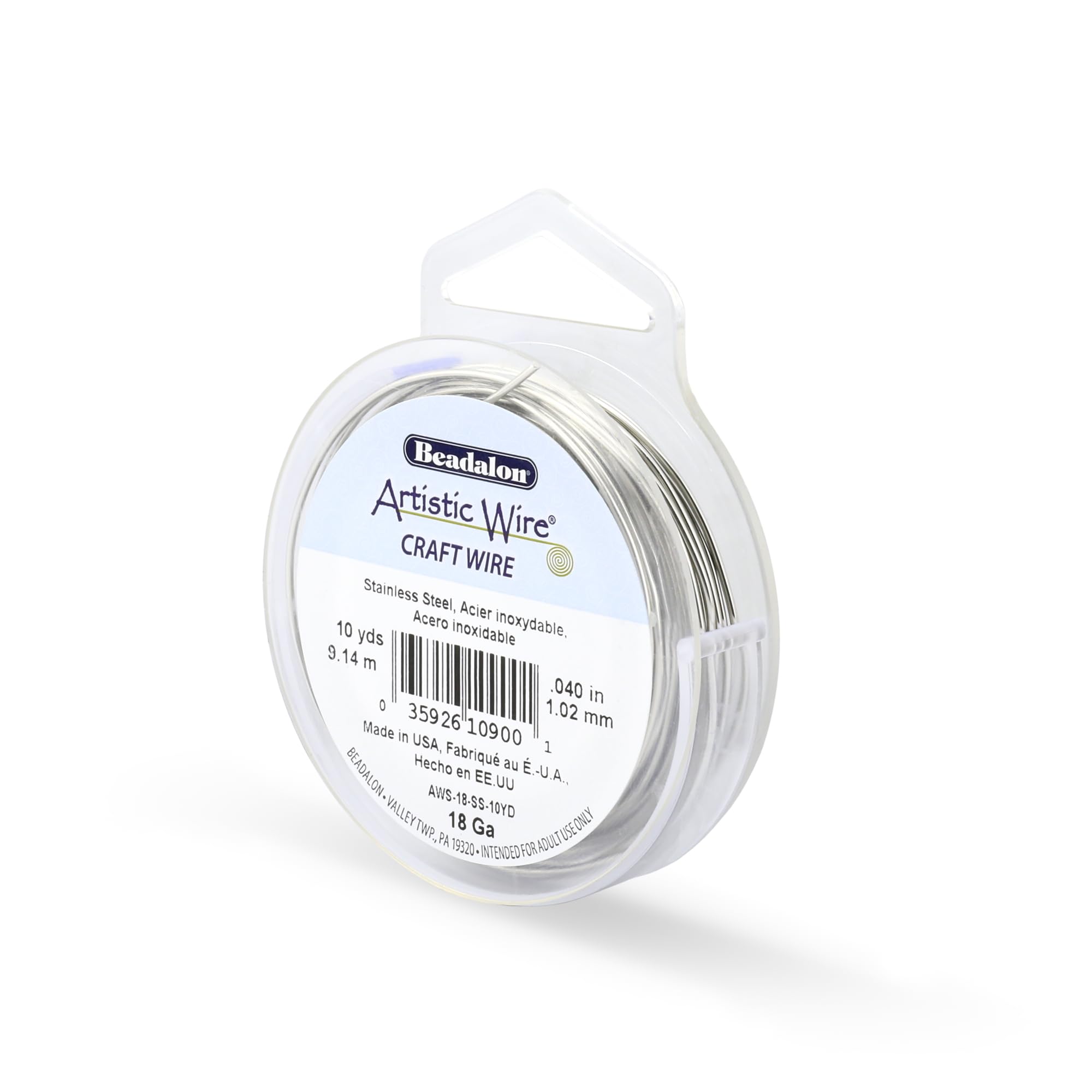 Artistic Wire Beadalon 10-Yards Stainless Steel 18-Gauge