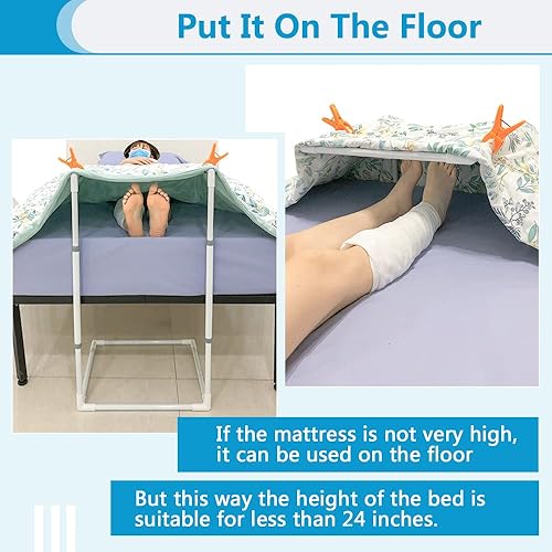 Miniatura 5 de Levantador de manta para pies, sábana de cama, cuna de hospital, puntera de cama, tienda de campaña, soporte de manta de 26 a 34 pulgadas, soporte