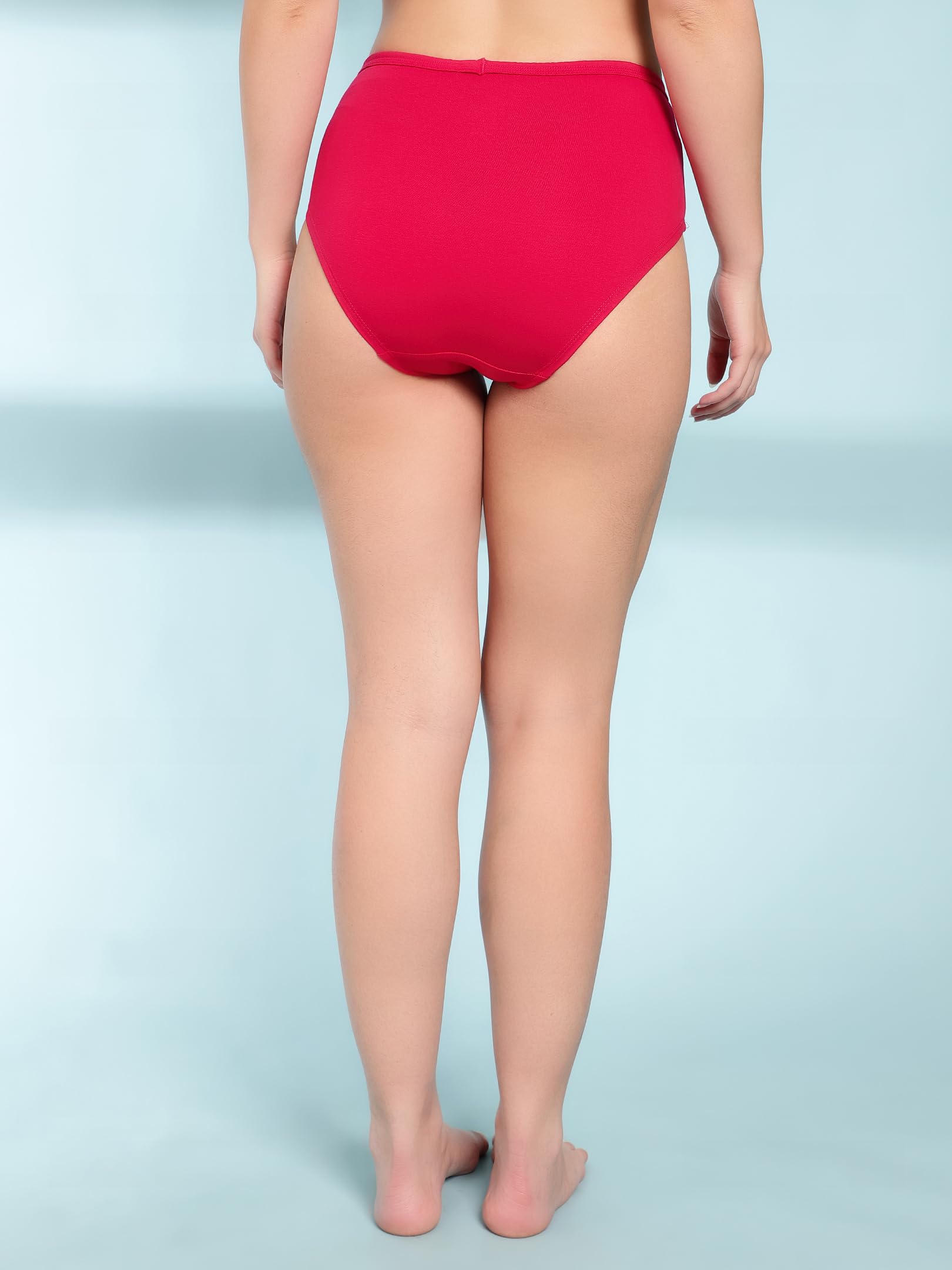 Shasmi Damen Slip aus supergekämmter Baumwolle, mittelhoch, hohe Taille, Abdeckung, Hipster, volle Slips, atmungsaktiv mit verdecktem Bund, Damen-Unterwäsche