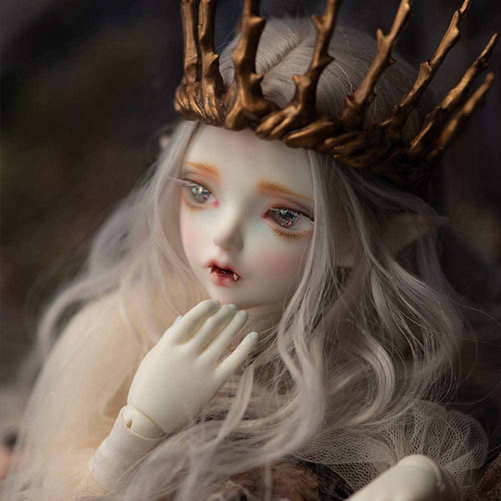 A, BJD 1/4 SD Puppe Siam Puppe, Überraschungsgeschenk für den kompletten Satz Perücke Kosmetik-Accessoires Mädchen von DIY Spielzeug und Schuhe