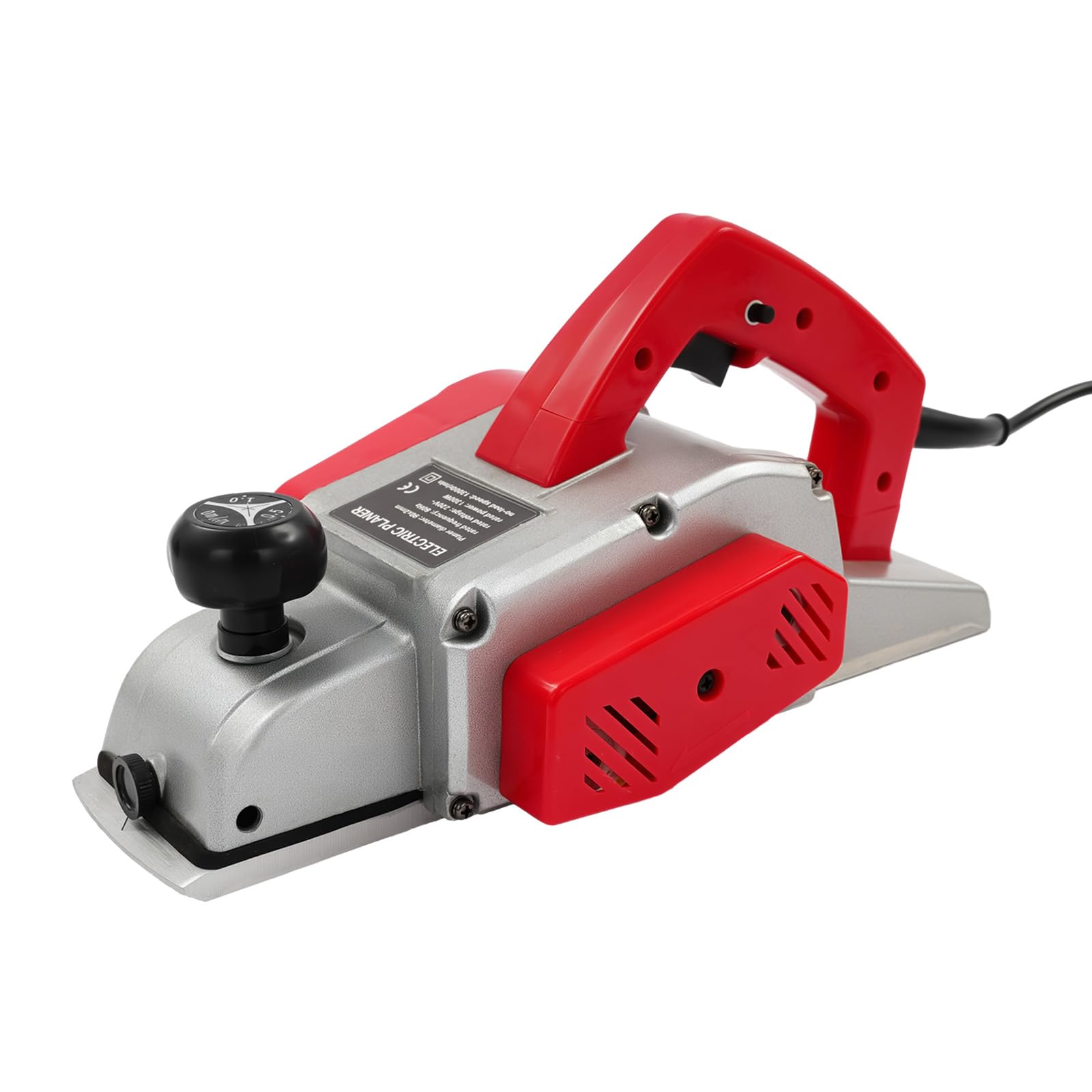 Hobelmaschine Elektrohobel,1300W Elektrische Hobelmaschine mit Kabel,13000 U/min,Einstellbares Hobeltiefe 2mm/Entgratungstiefe 18mm,für Hobeln,Nuten,Entgraten