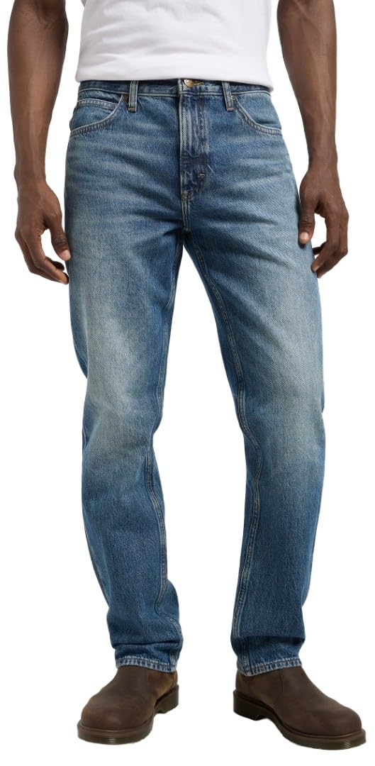 Lee Men's Rendition Jeans West, Regular Straight Fit, Straight Leg