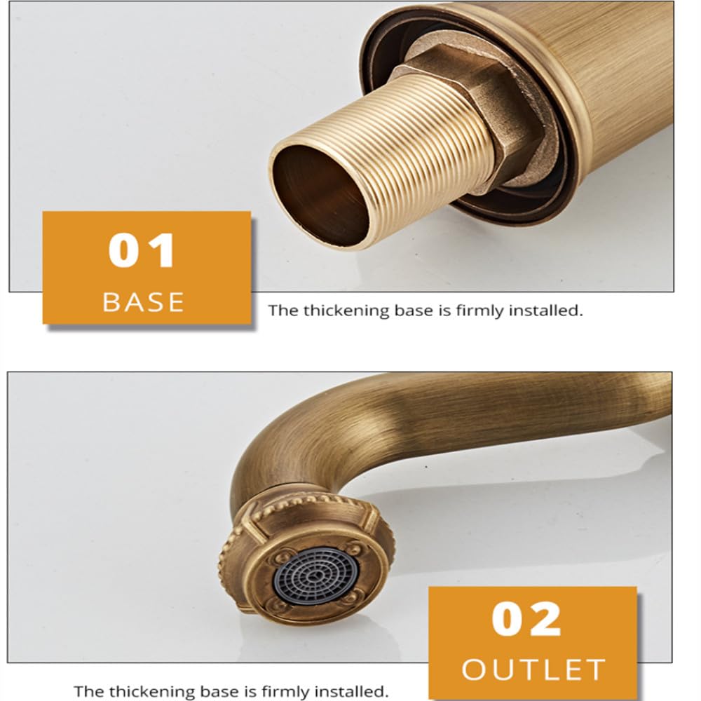 Amazon | 浴室の蛇口クラシックホットコールドミキサータップシングル