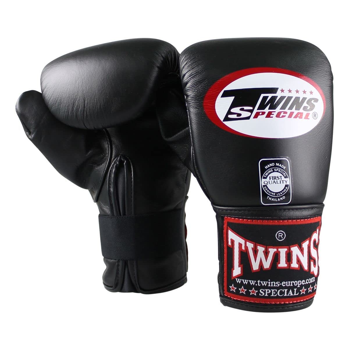 Twins Special Boxhandschuhe - TBM-1 - Für Boxsack und Training - Echtes Leder - Schwarz