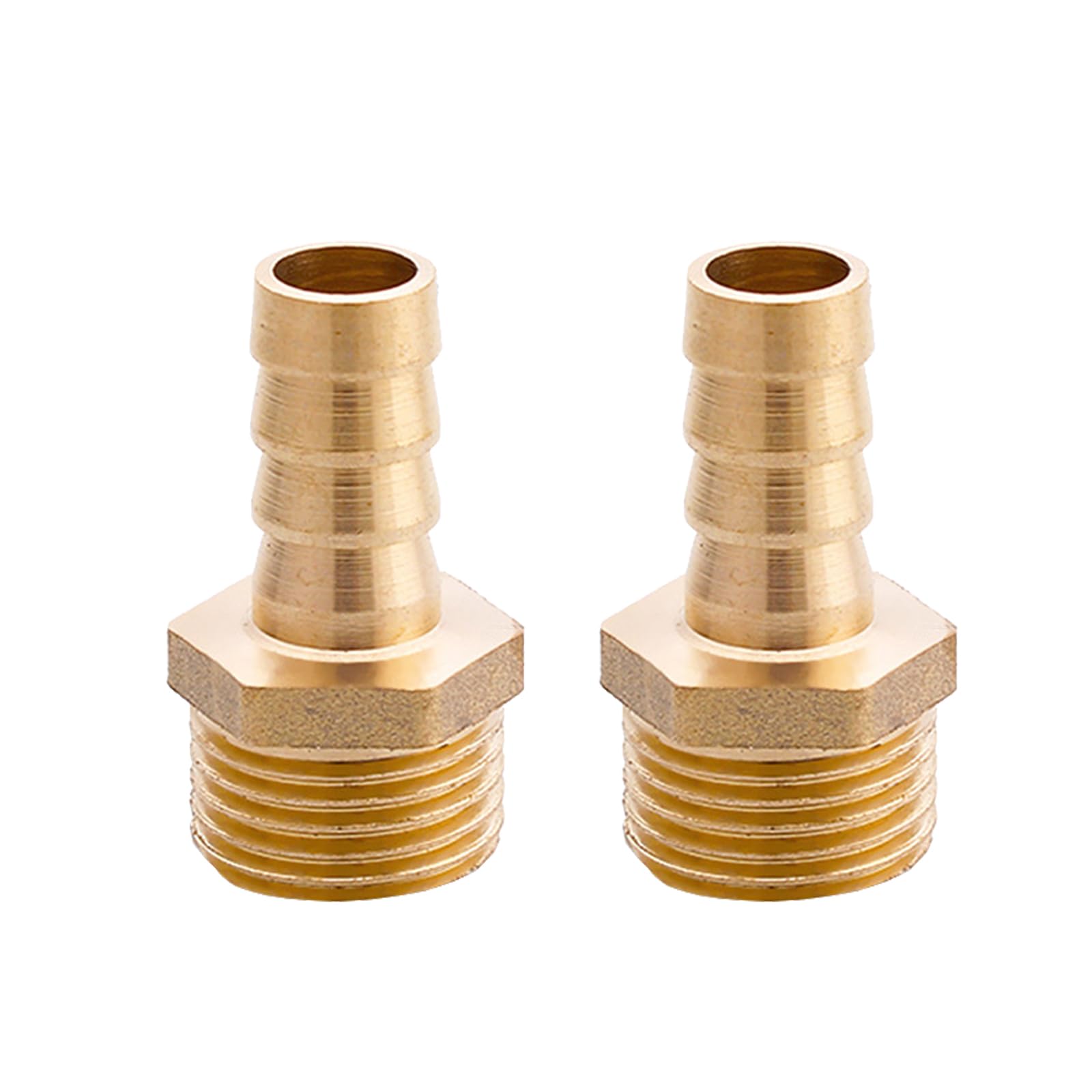 Raccordo A Gomito 90° In Ottone - Filetto 1/2 E Attacco Per Tubo 10mm - 2 Pezzi Per Aria, Carburante, Acqua