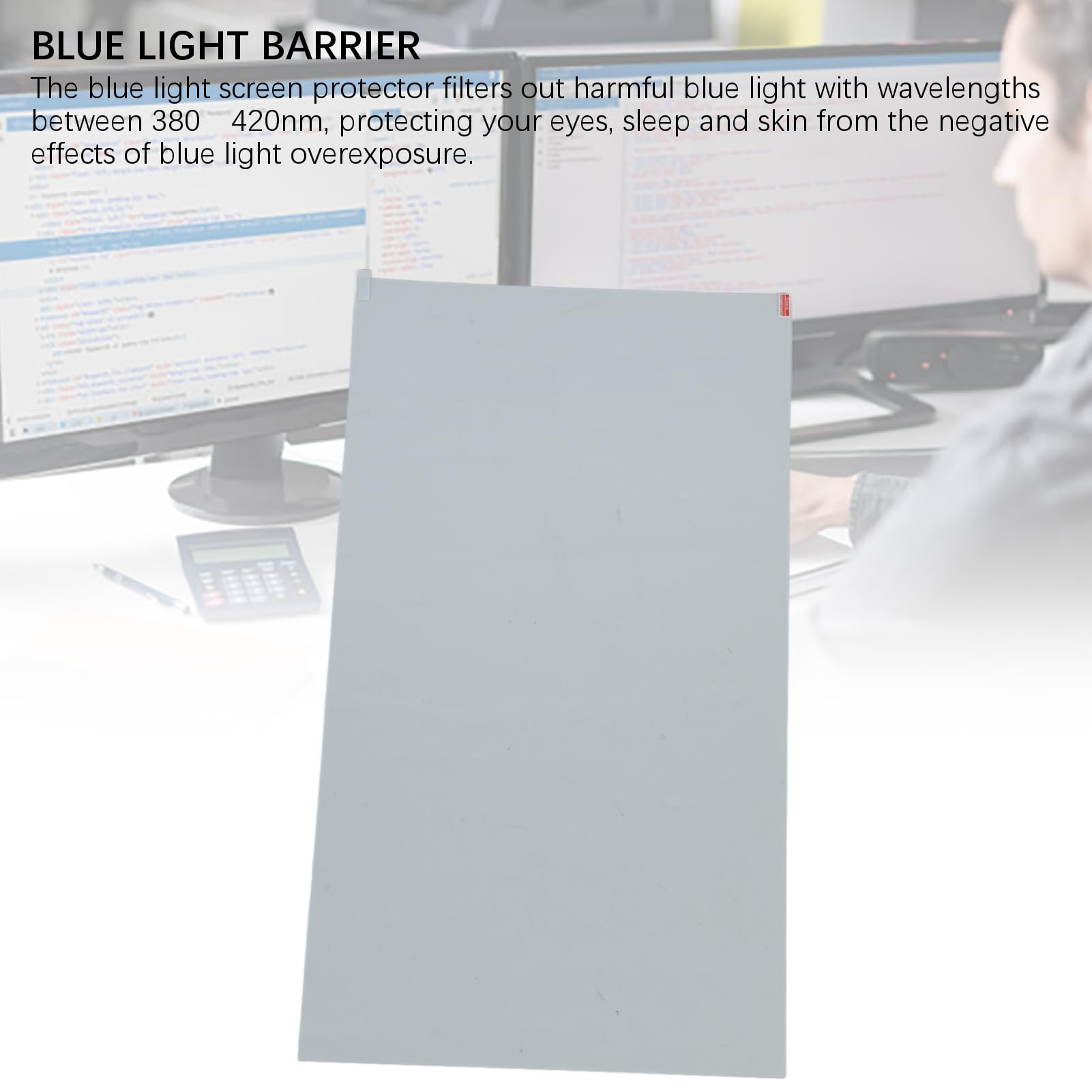Cryfokt Filtro per Schermo a Luce Blu per PC per Display da 32 Pollici, Riduce L'affaticamento degli Occhi e il Mal di Testa, Ideale per Impiegati e Programmatori, Facile Installazione
