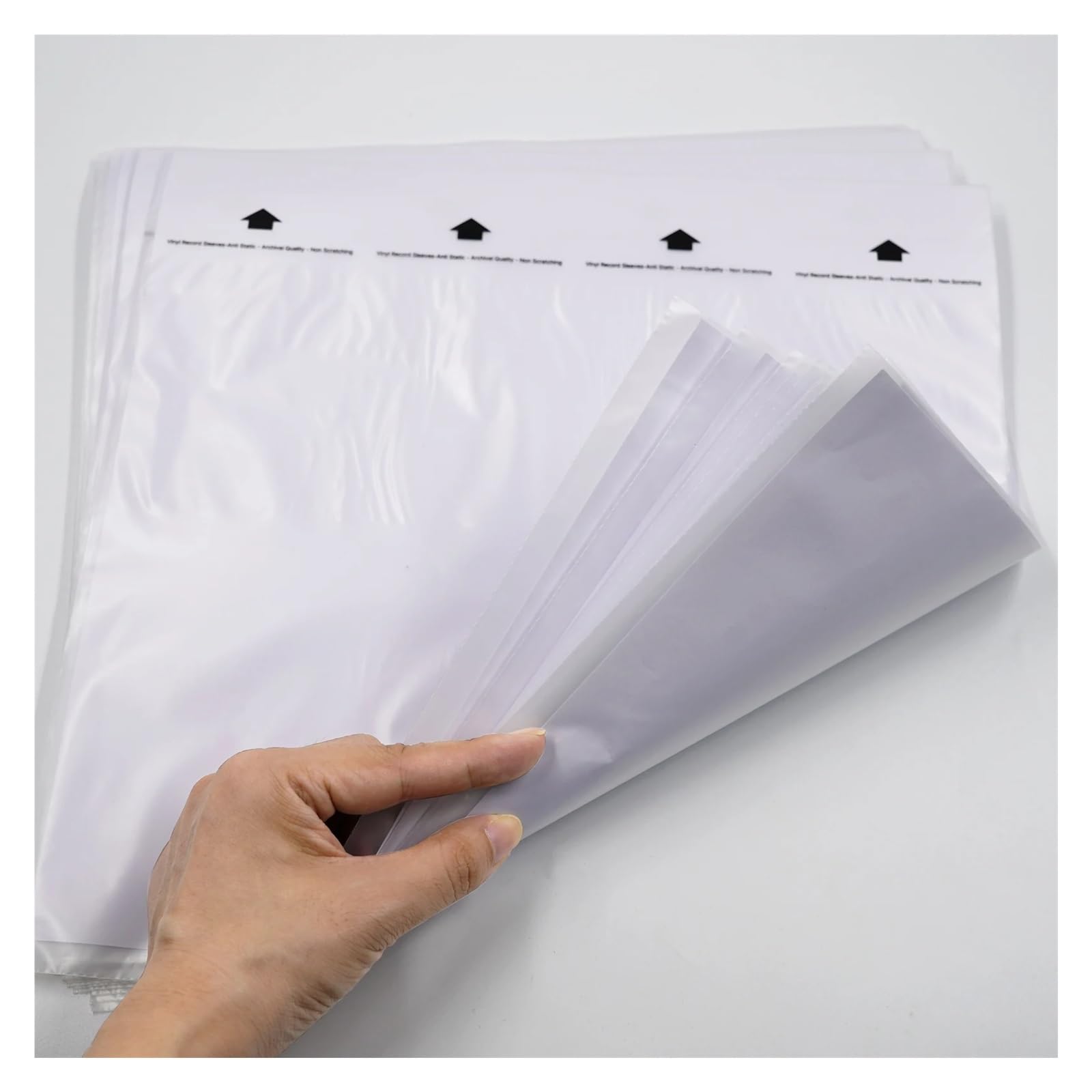 20 Pezzi di Buste di Carta for Dischi in Vinile LP, 3,5 Mil di Spessore, Buste Interne antistatiche for Dischi in Vinile LP da 12'' Manicotti Interni per Dischi in Vinile(No Words)