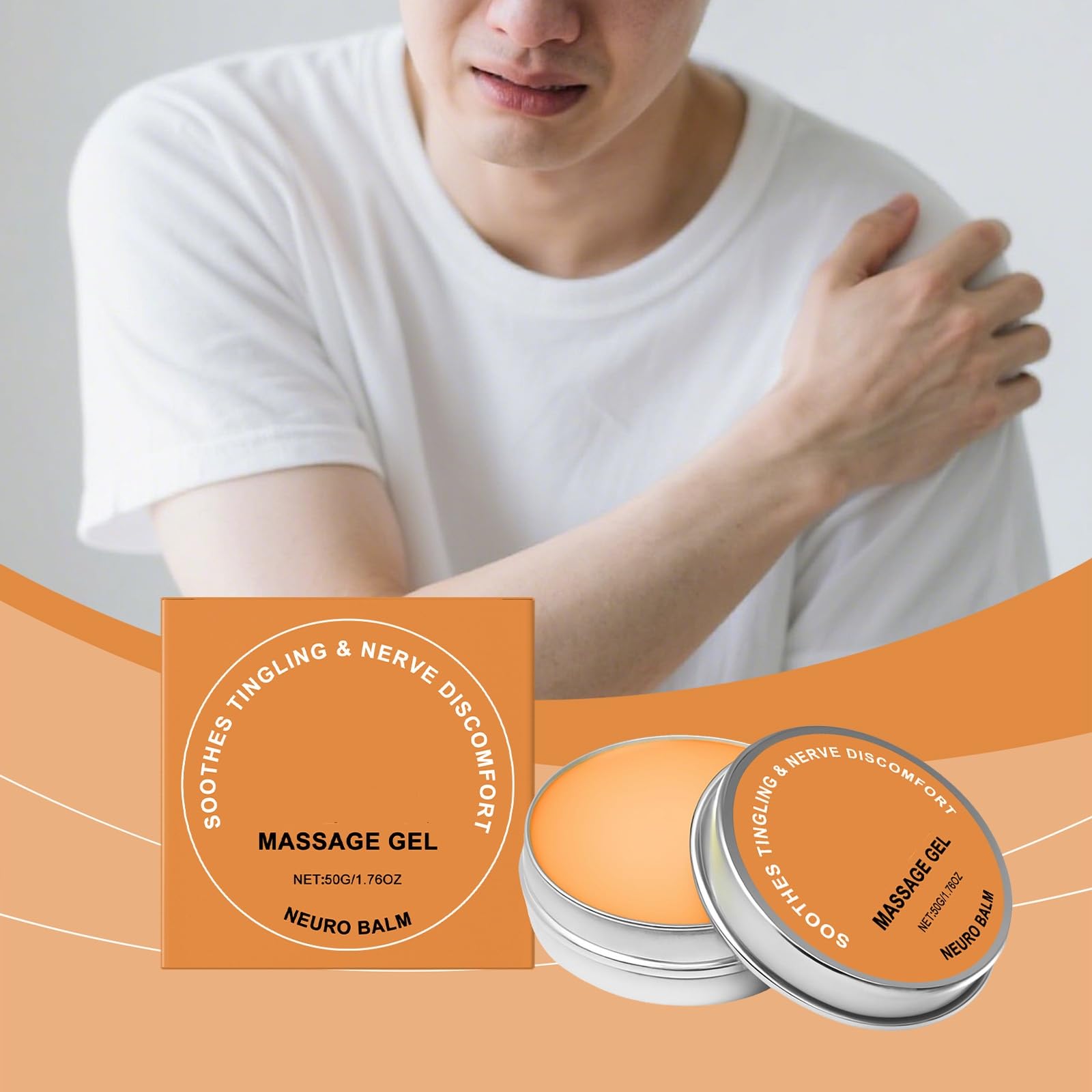 Therawolf Neuro Balm - Bálsamo natural para apoyar los nervios y las articulaciones, fórmula herbal de acción rápida con extracto de manzanilla contra hormigueo, ardor y rigidez, crema calmante, 50 g