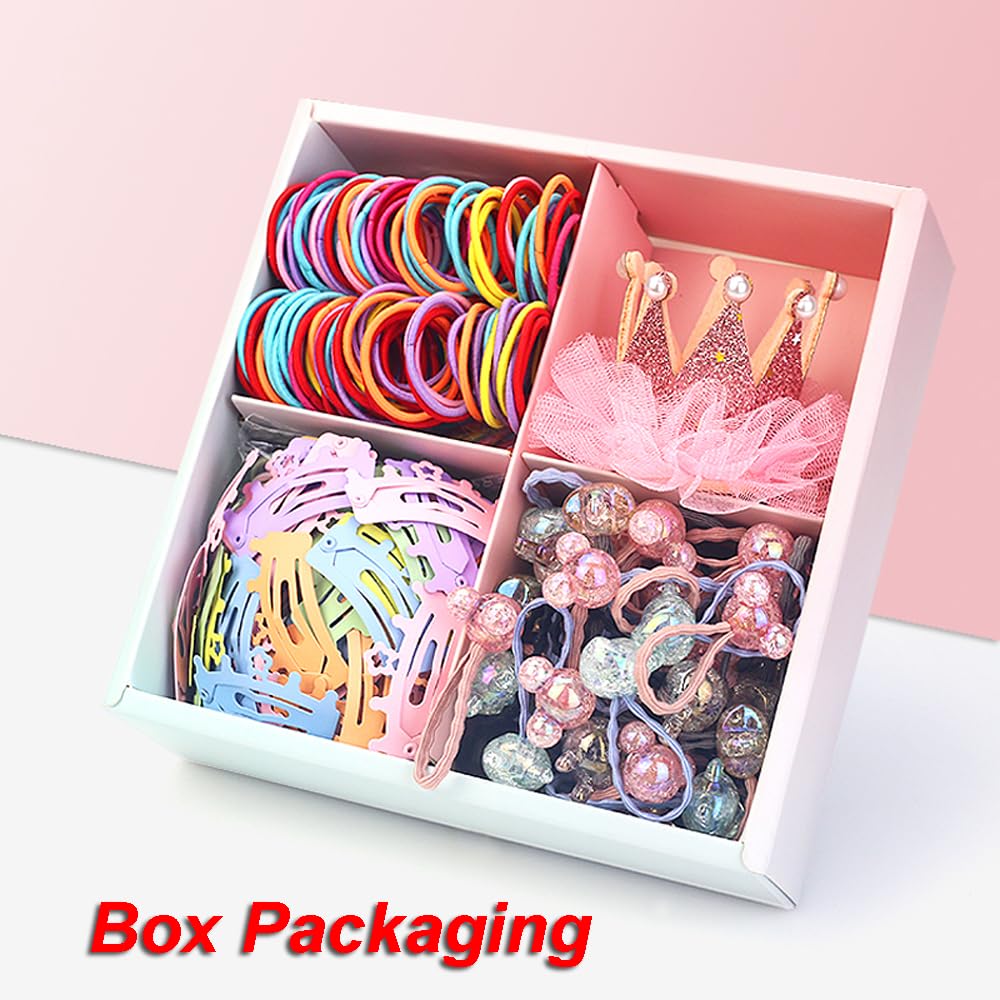 131 Pcs Princess Crown Hairband Clips Set for Toddlers