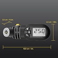 Vista 5 de Topeak SmartGauge D2 Digital Tire Pressure Gauge – Presta/Schrader Compatible, 250 Psi/17 Bar, Precision Air Pressure Reader with LCD Display for