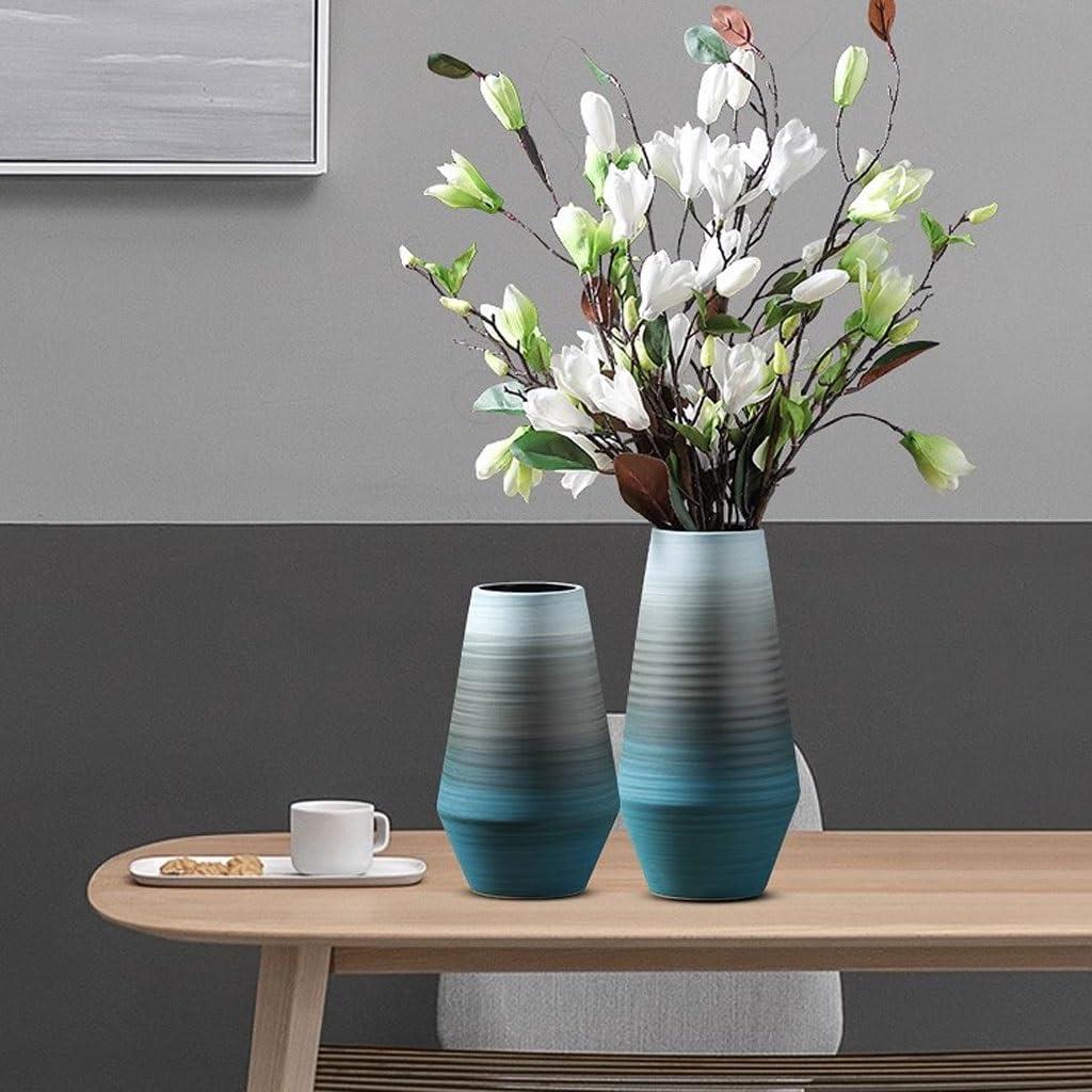 Vaso Vaso in ceramica smerigliata nordica Ornamenti creativi for la casa Fiori idroponici semplici e moderni Vaso In Ceramica(L)