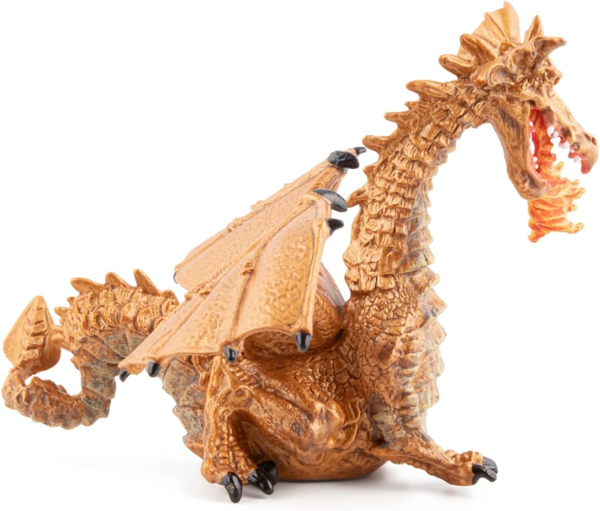 Papo - Realistic Golden Flame Dragon Figure Toy for Kids - Ages 3+ - Enchanted World Collection - Creative Play Fantasy World - Gift Idea Toy for Girls and Boys - 5.9 in