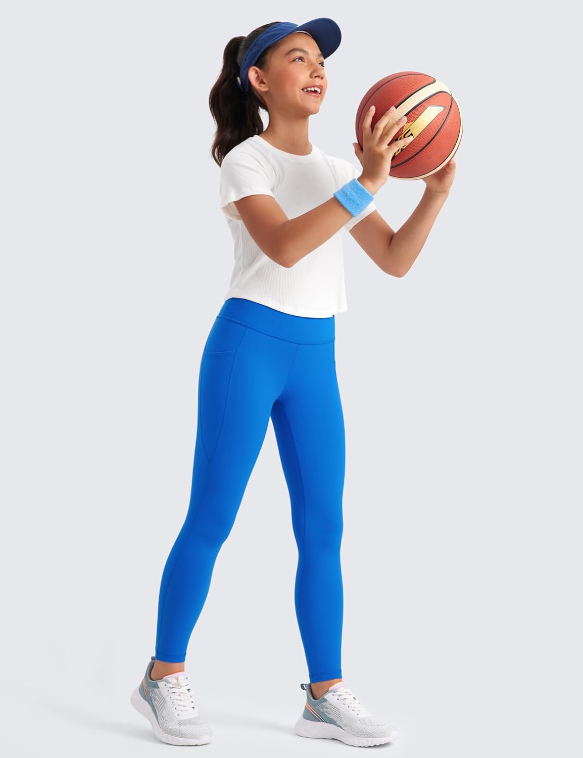 CRZ YOGA Girls Butterluxe Yoga Leggings with Pockets - Athletic Sports Casual Pants High Waist Tights Kids Teen - Image 2