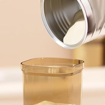 Travel Formula Dispenser, Stackable Milk Powder Container, Airtight Baby Formula Storage Box with Scoop, Space-Saving Food Organizer for Travel Nursery Fridge Feeding Station Kitchen Use
