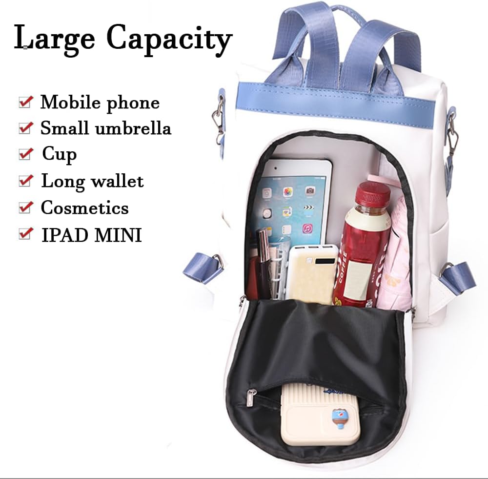 Customizable Backpack for Women & Men, Personalized Laptop Backpack with Name/Initials, Convertible Backpack Purse with Anti-Theft Pocket, 3-Way Tote Shoulder Backpack for Travel, Work & Outdoor - Image 7