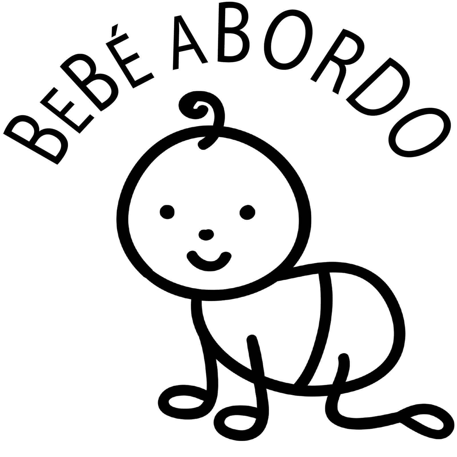 Pegatina Bebé a Bordo. Adhesivo vinilo para coche o moto. Sticker (Baby On Board, Baby In Car) (41.Bebé niño triángulo) — view 35