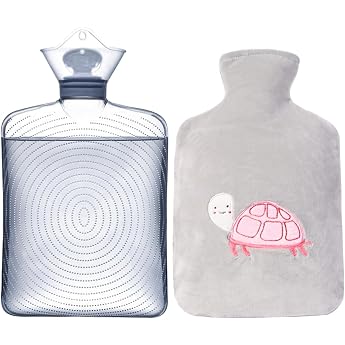 TONGMO Hot Water Bottle with Cute Cover, 1.8L Capacity, Eco-Friendly Hot Water Dandelion, No Electricity Required, Soft, Warm, Cold-Protection, Feet, Perfect for Menstrual Period 2