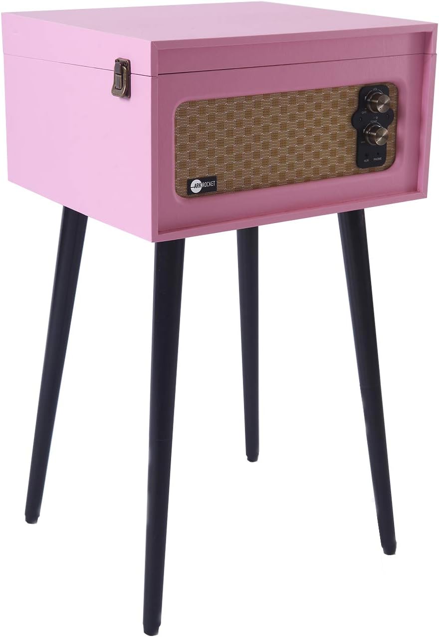 Arkrocket Bluetooth Record Player Retro Turntable with Removable Legs