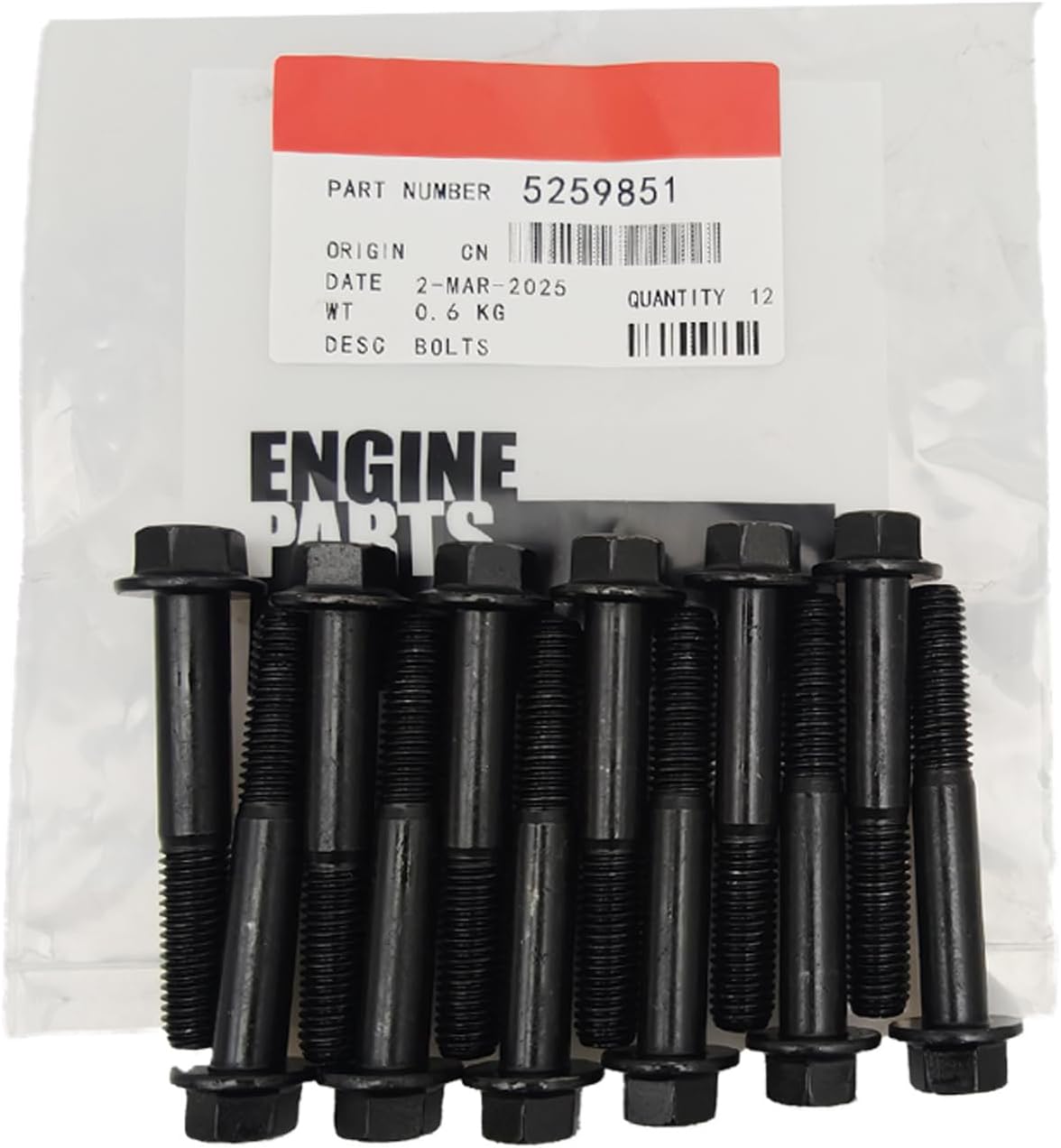 New Exhaust Manifold Gaskets with Bolts 5259851 3937479 3943191 Fits for Cummins ISL ISL-G QSL ISC QSC 8.3L 8.9L Engine
