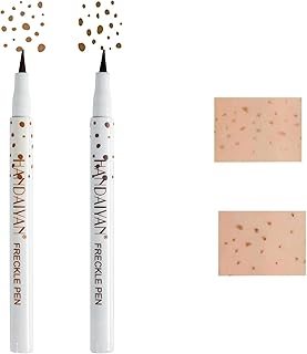 قلم مكياج مقاوم للماء بلونين لنمش صناعي بمظهر طبيعي نابض بالحياة للوجه، لون النمش السحري يدوم طويلا لمكياج البشرة الطبيعي بدون مجهود من بيوتي بيست (عبوة من قطعتان)