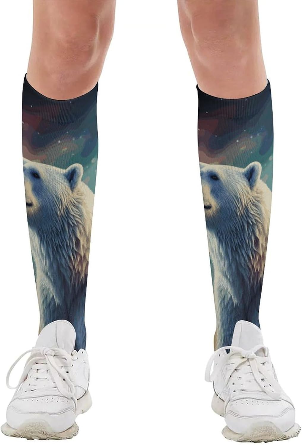 Polar Bear Knee High Soccer Socks Moisture Wicking