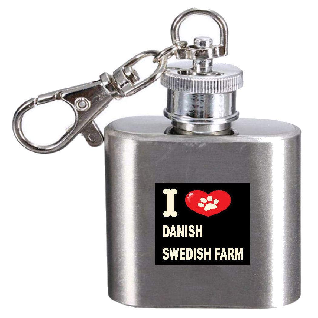 Flasque gravée I Love My Dog 1 oz idée cadeau maître Ferme suédoise danoise