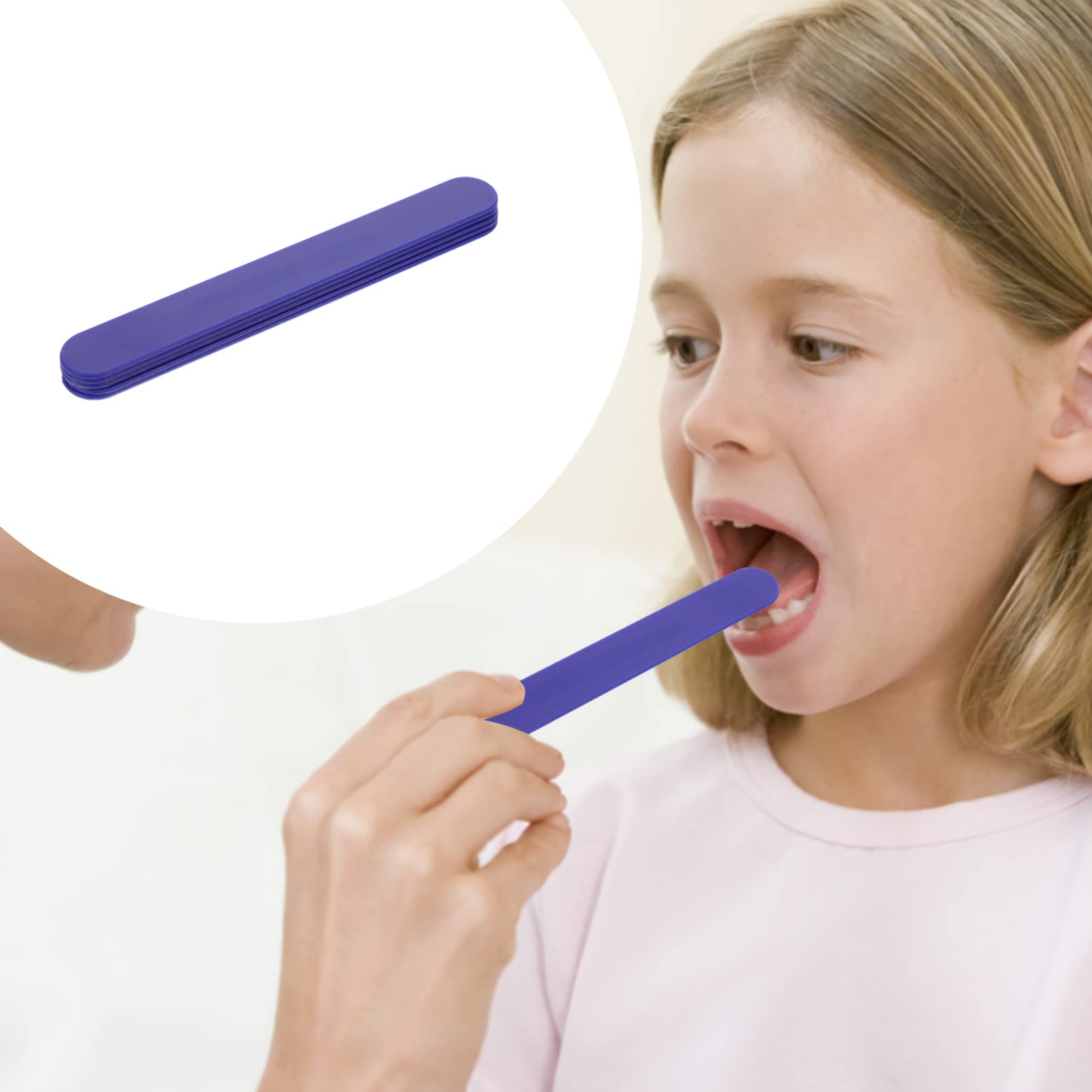 ibasenice 2sets Jumbo Popsicle Sticks Craft Tongue Depressors Reusable Smooth Sticks for Oral Cavity Examination 25pcs*2