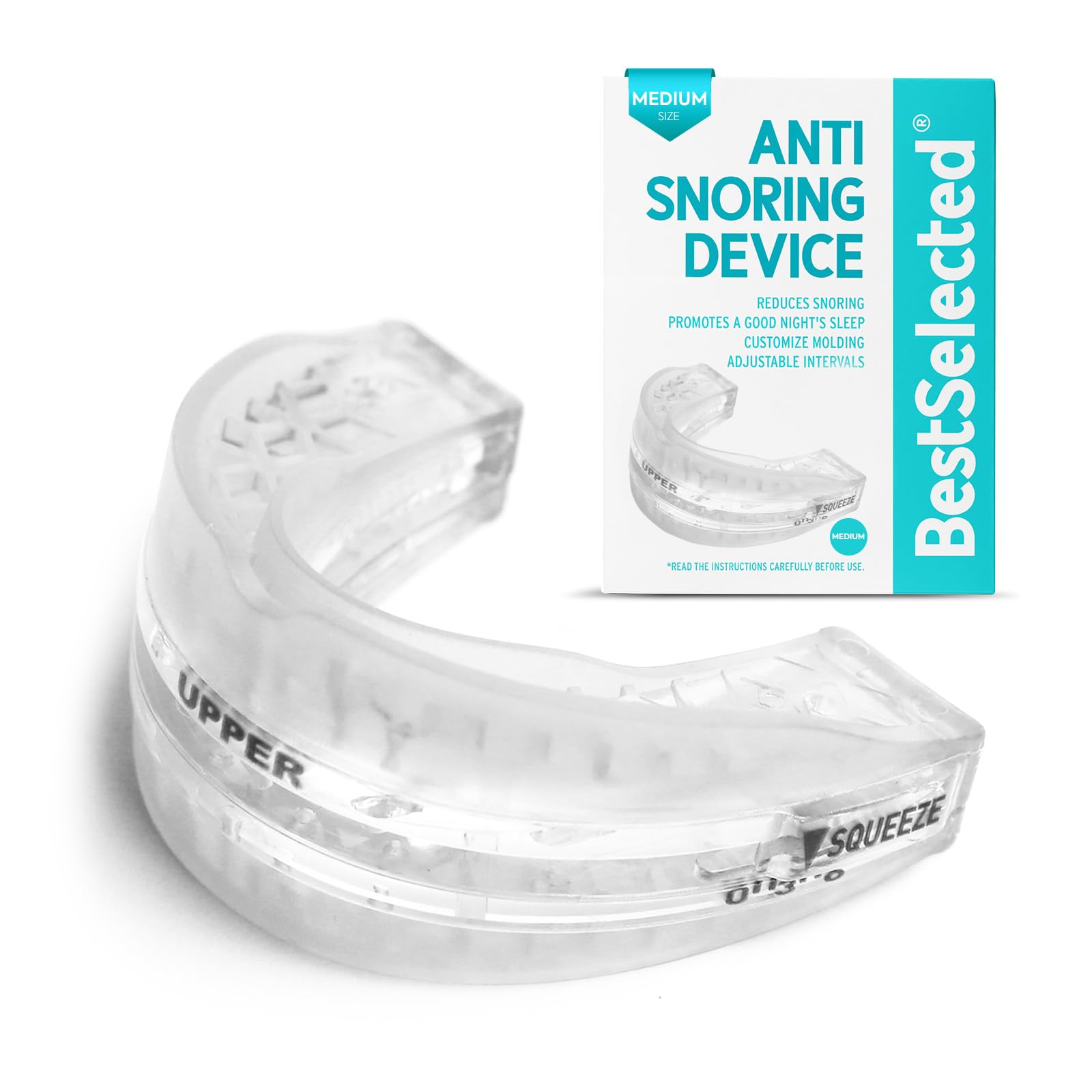 bestselected Anti Snoring Mouth Guard Device: Adjustable Anti Snoring Device Mouth Guard - Sleeping Snore Stopper Sleep Apnea Mouthpiece - Stop Snoring Aids for Women Men