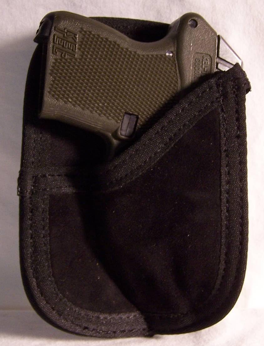 Hunting KelTec P32 Wallet Shoot Thru Brown Leather Pocket Holster Fits