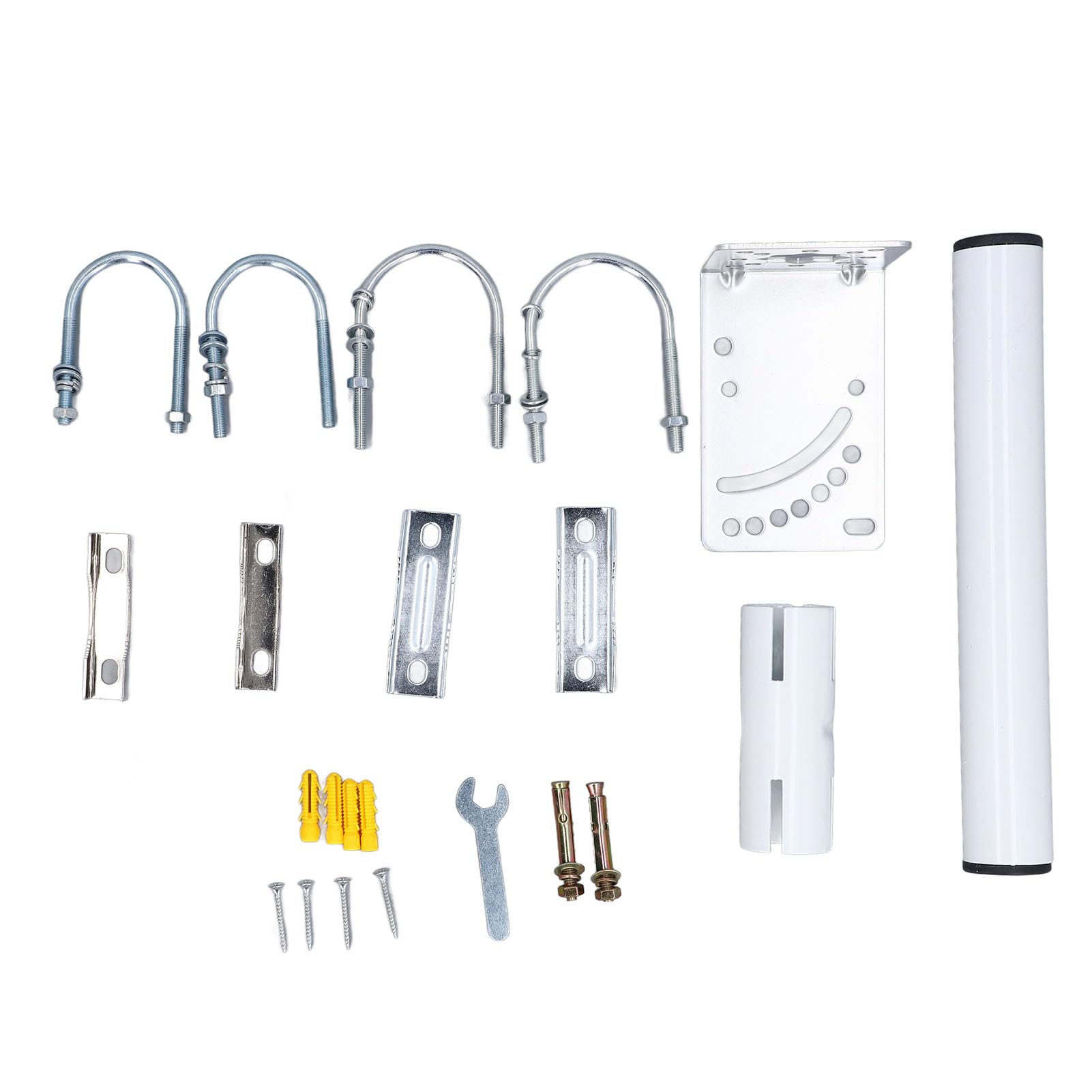Kit de Montage D'Antenne en Acier Inoxydable pour Antenne Parabolique Rectangulaire V2, Support Mural sur Toit avec Double Coupe-Vent, pour Kit Internet Satellite